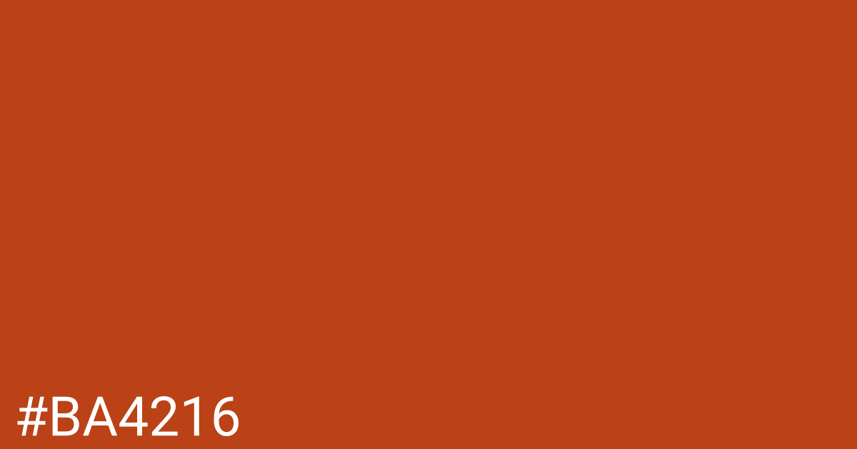 Hex color #ba4216 graphic