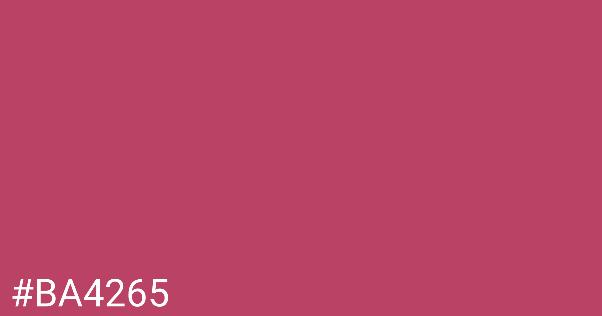 Hex color #ba4265 graphic