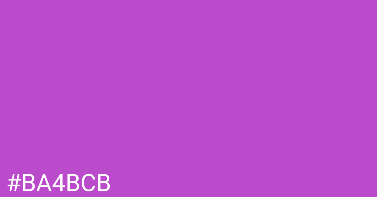 Hex color #ba4bcb graphic