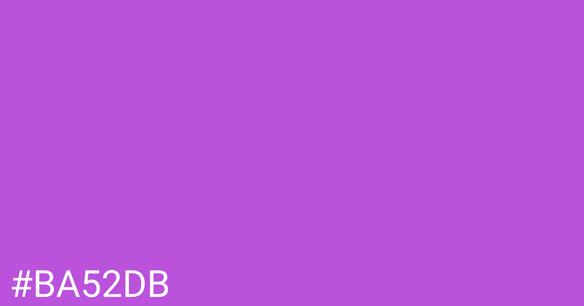 Hex color #ba52db graphic