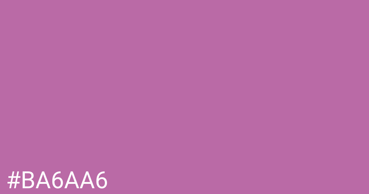 Hex color #ba6aa6 graphic