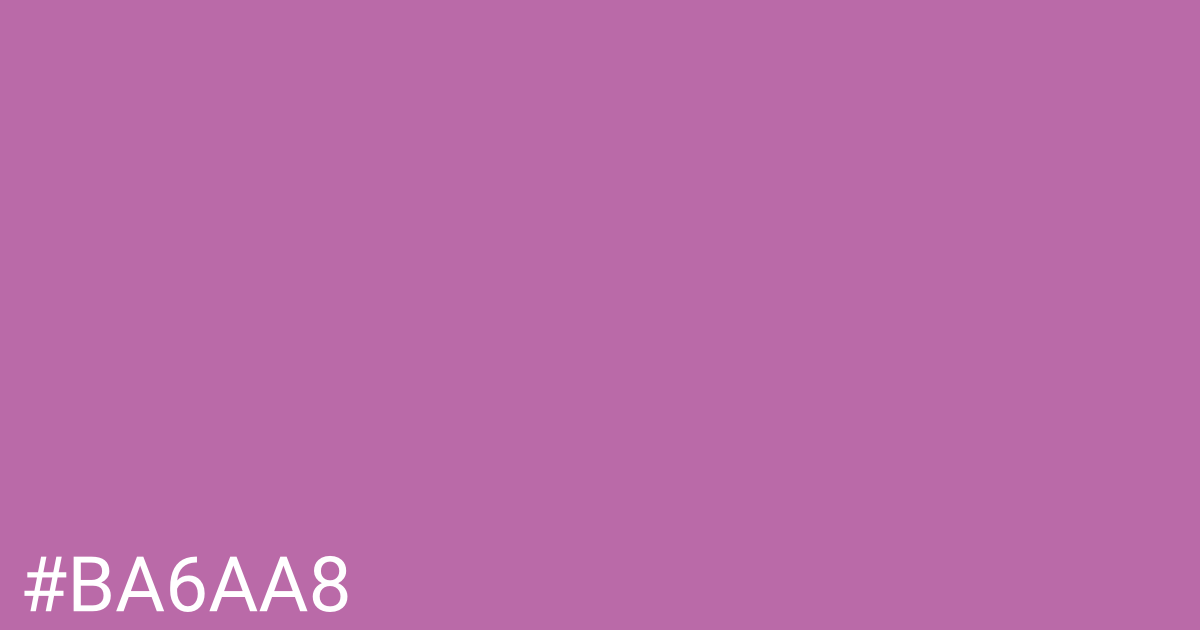 Hex color #ba6aa8 graphic