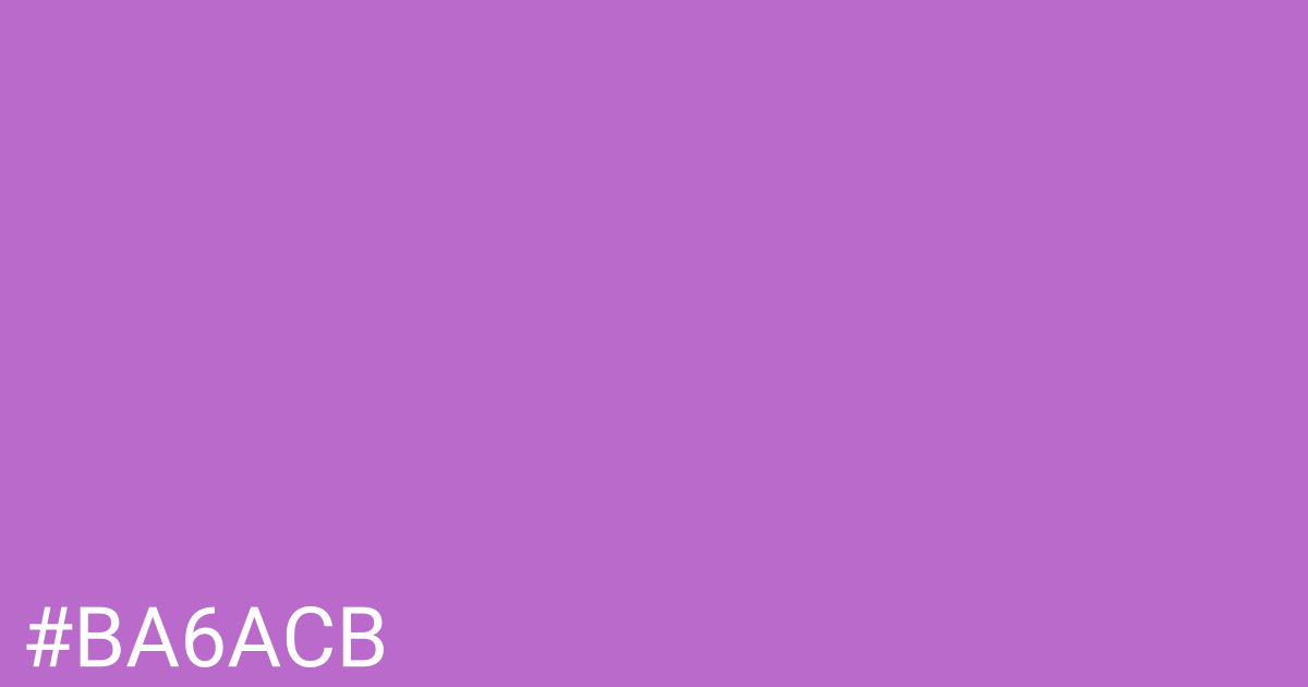 Hex color #ba6acb graphic