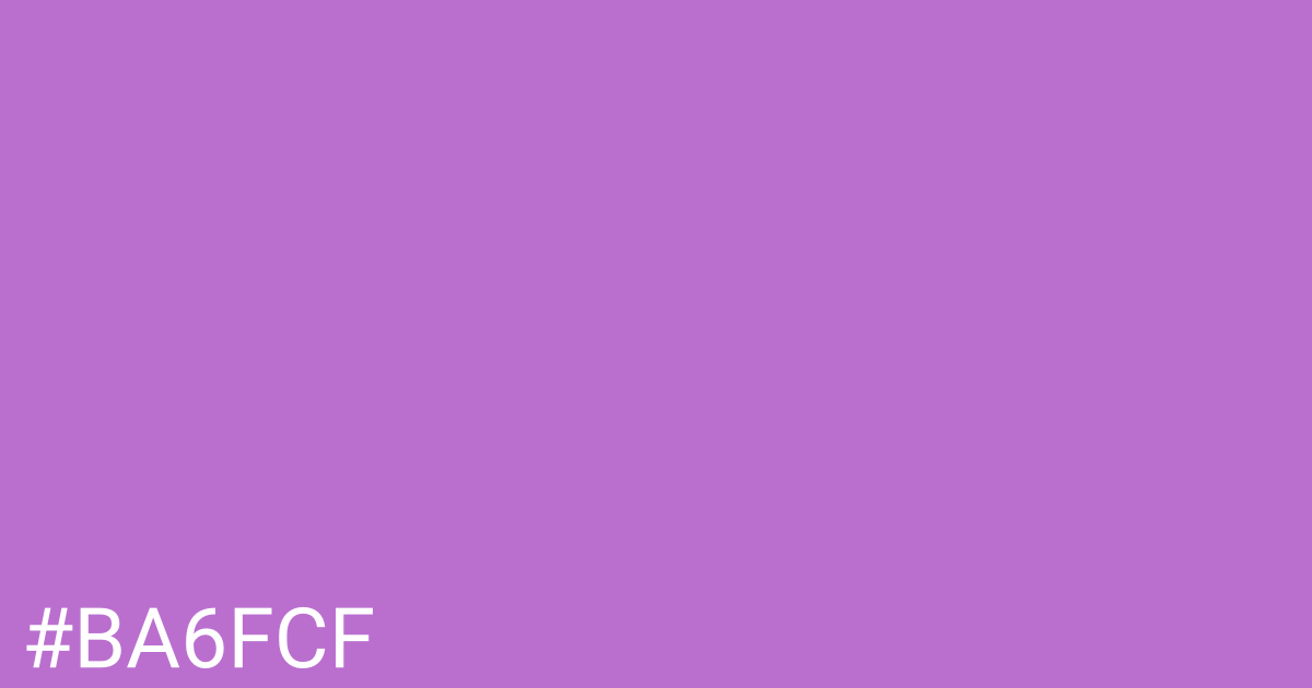 Hex color #ba6fcf graphic