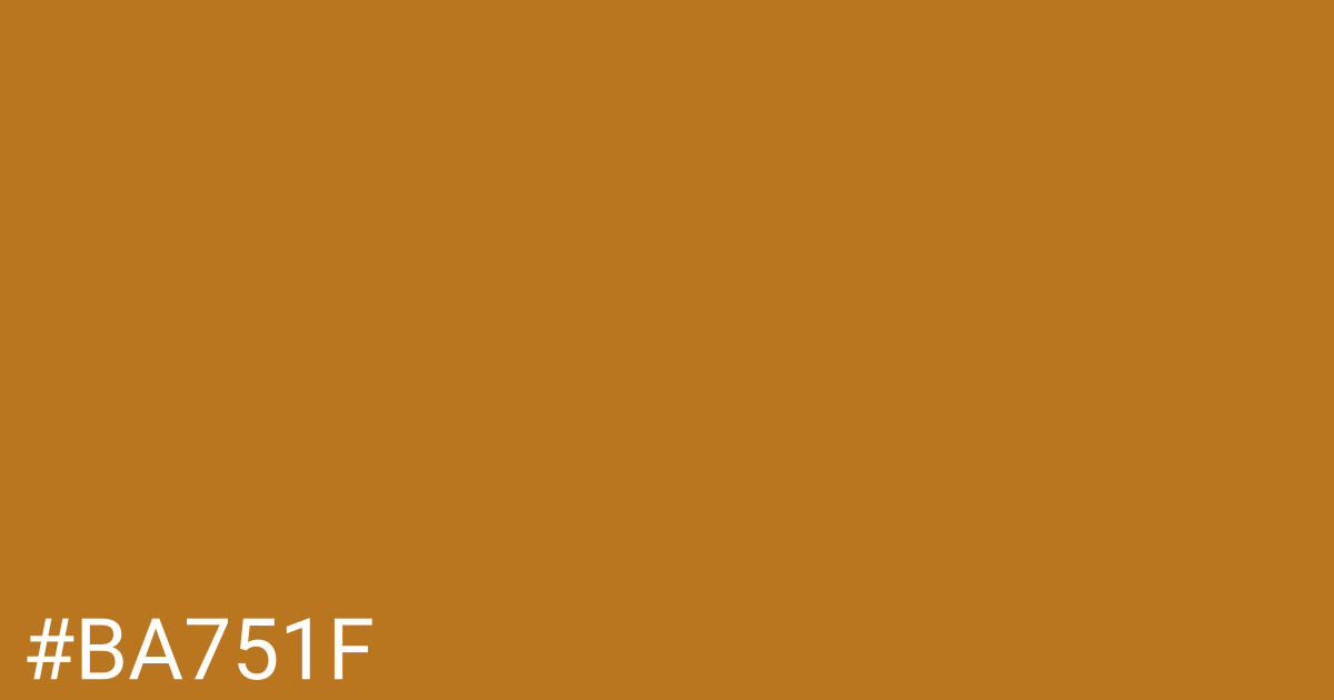 Hex color #ba751f graphic
