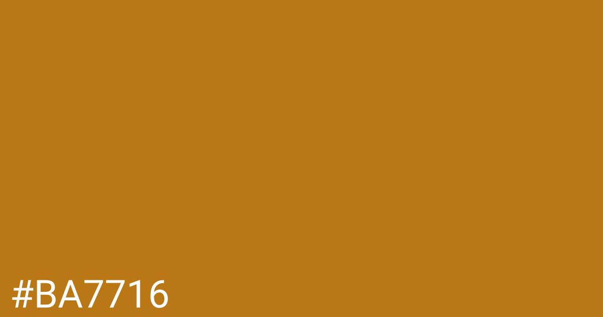 Hex color #ba7716 graphic