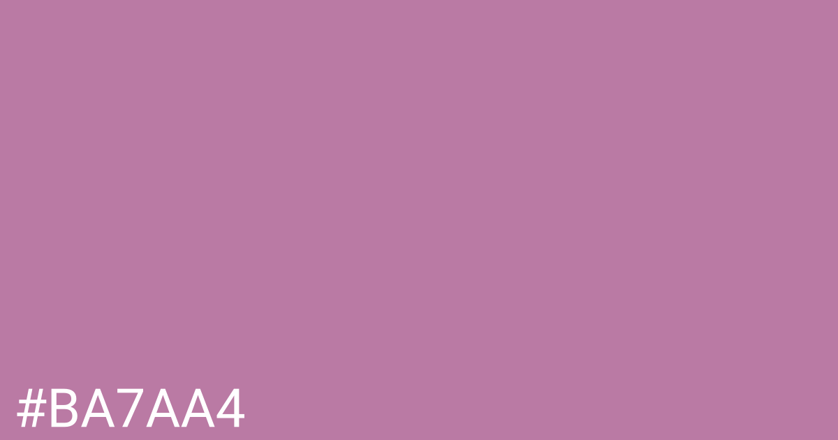 Hex color #ba7aa4 graphic