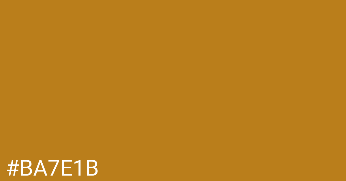 Hex color #ba7e1b graphic