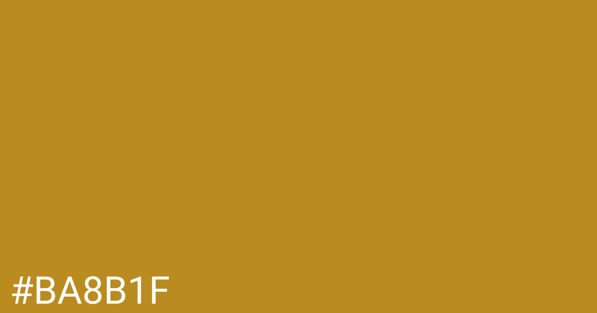 Hex color #ba8b1f graphic