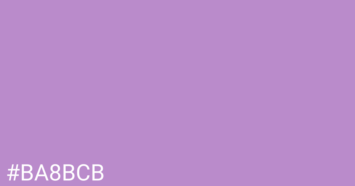 Hex color #ba8bcb graphic