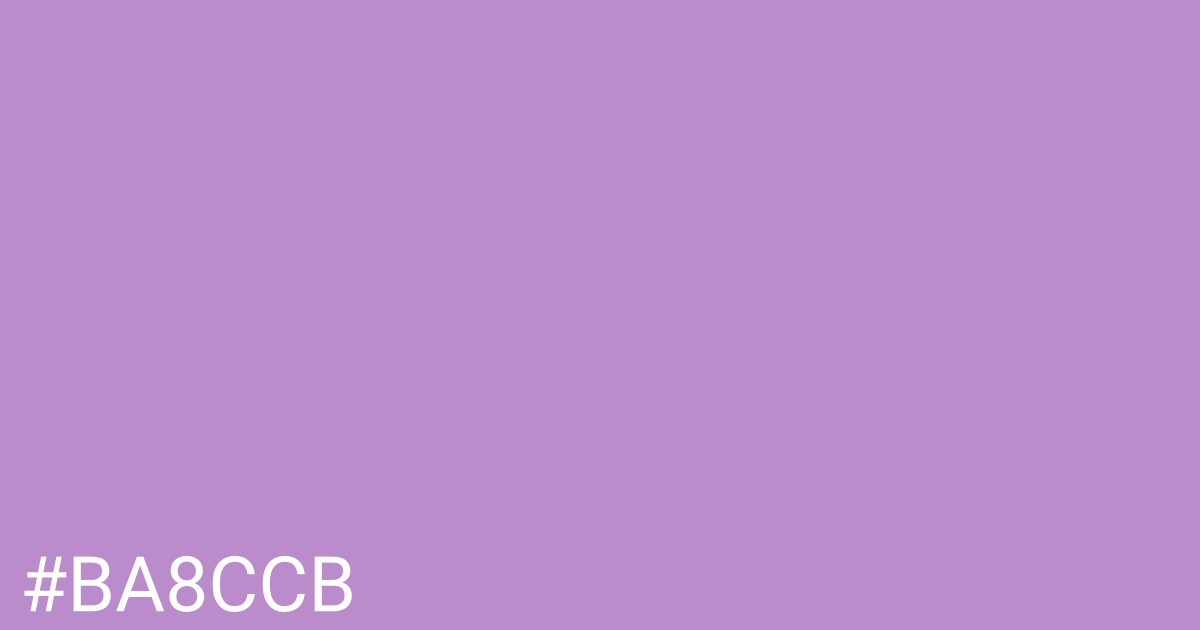 Hex color #ba8ccb graphic