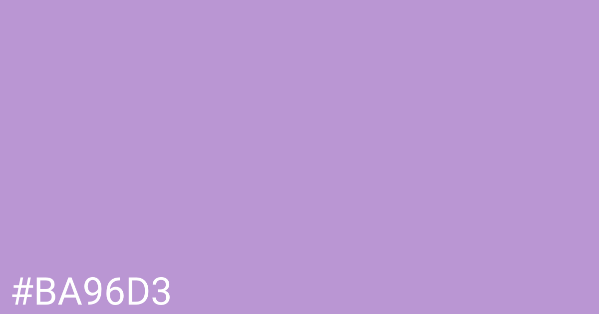 Hex color #ba96d3 graphic