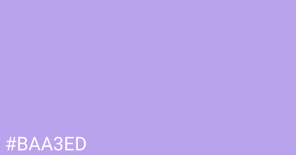 Hex color #baa3ed graphic