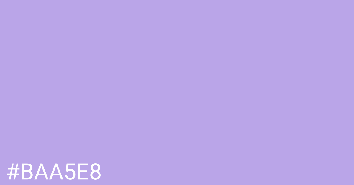 Hex color #baa5e8 graphic