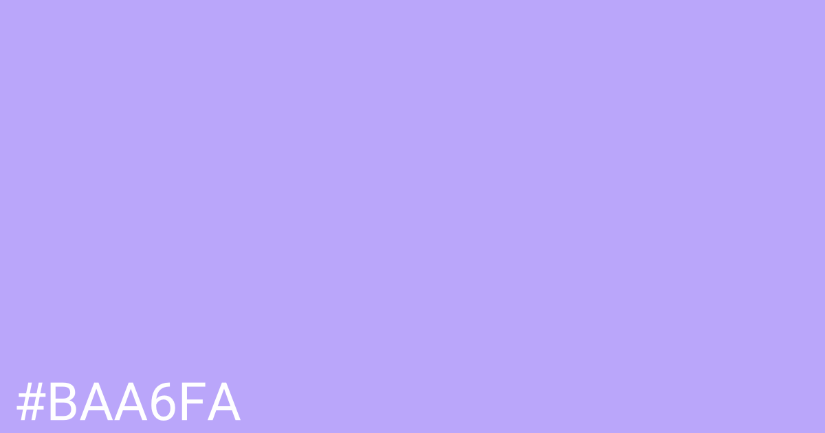 Hex color #baa6fa graphic