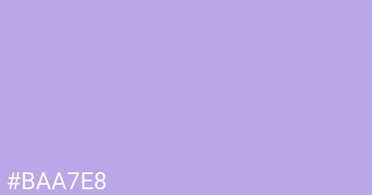 Hex color #baa7e8 graphic