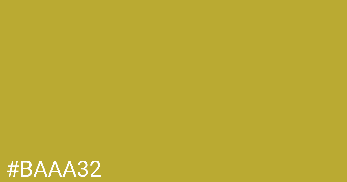 Hex color #baaa32 graphic