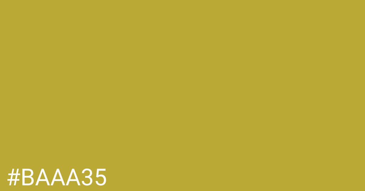 Hex color #baaa35 graphic