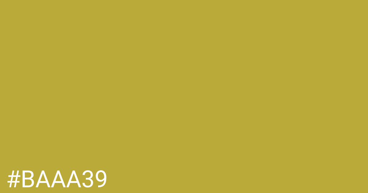 Hex color #baaa39 graphic