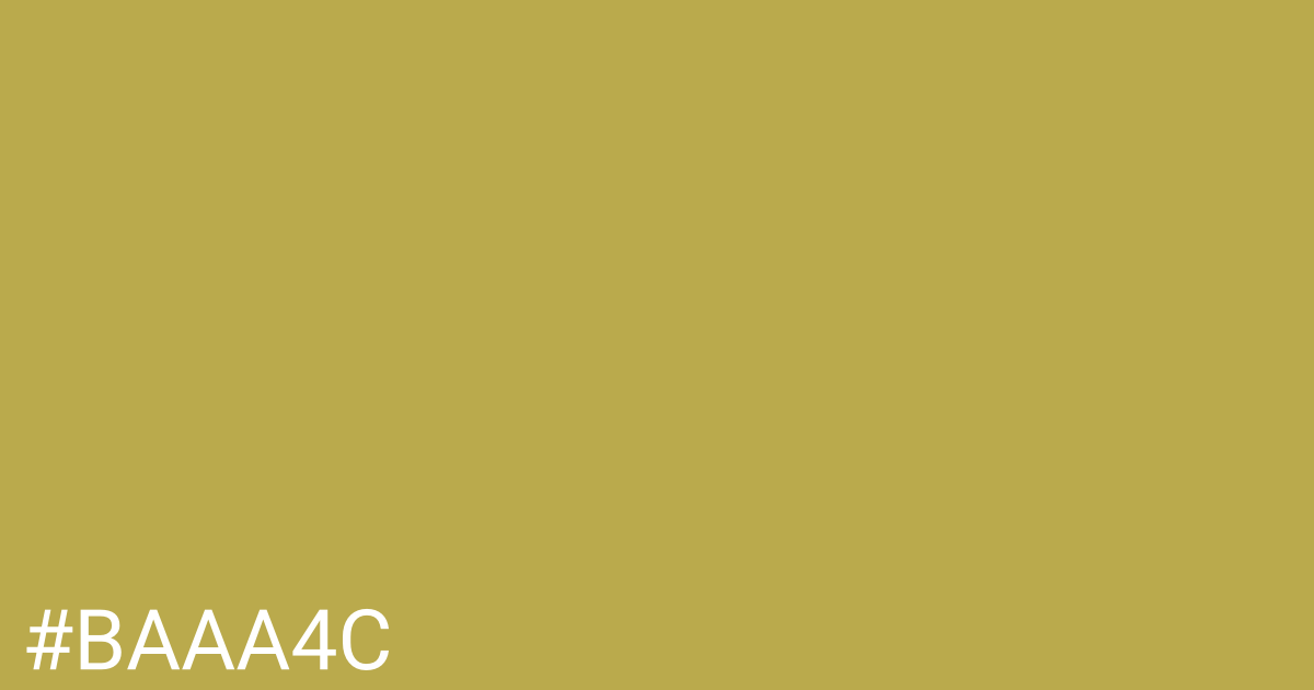 Hex color #baaa4c graphic