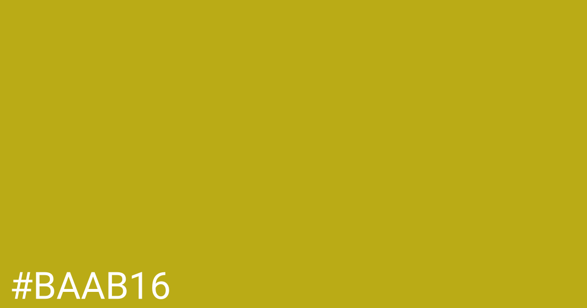 Hex color #baab16 graphic