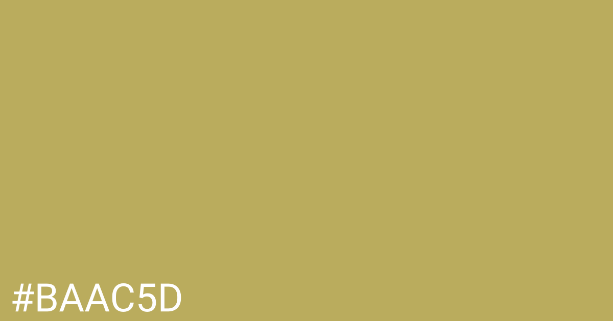 Hex color #baac5d graphic