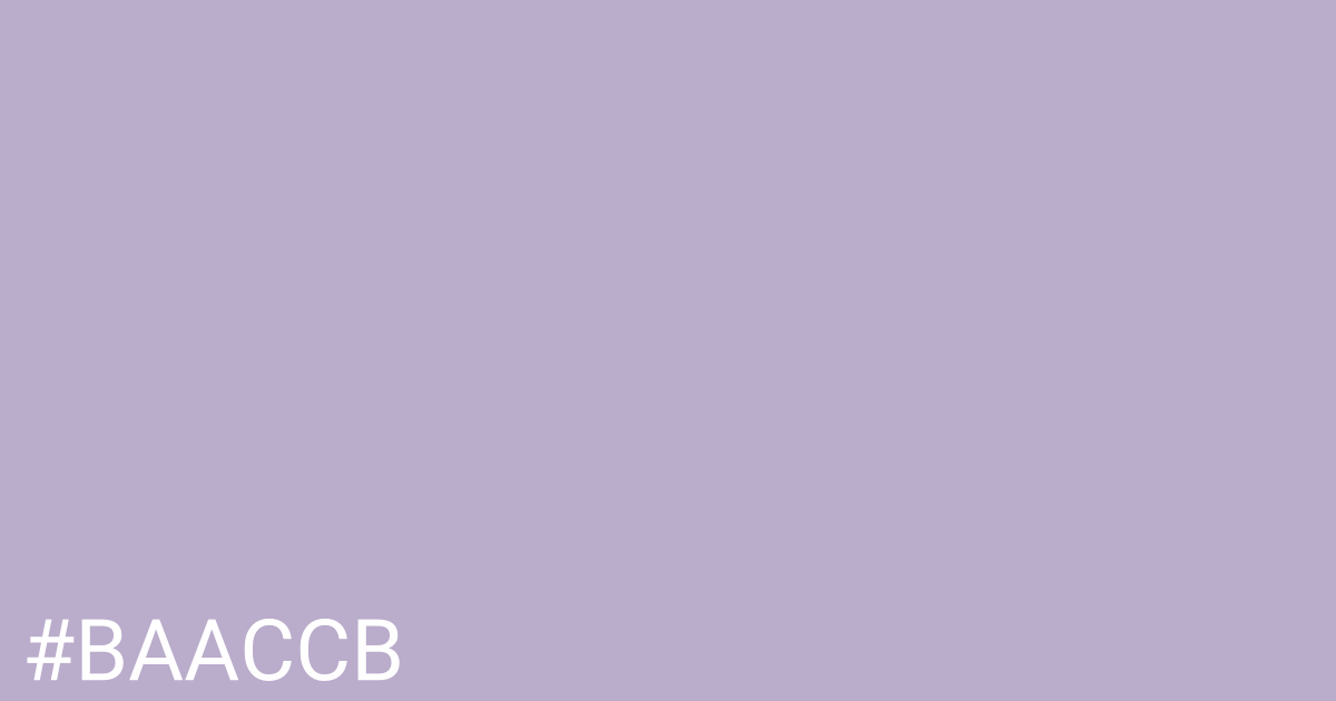 Hex color #baaccb graphic