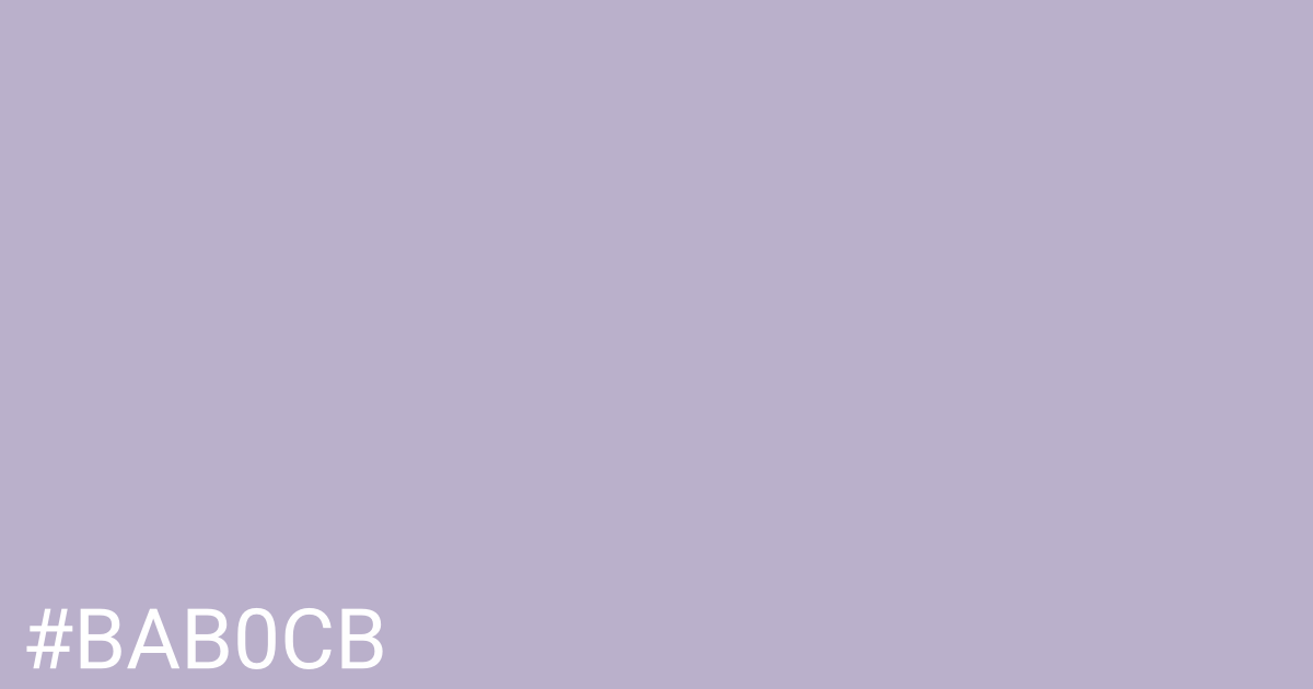 Hex color #bab0cb graphic