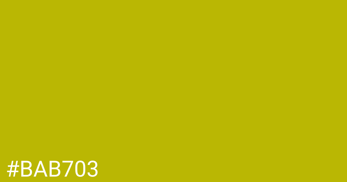 Hex color #bab703 graphic