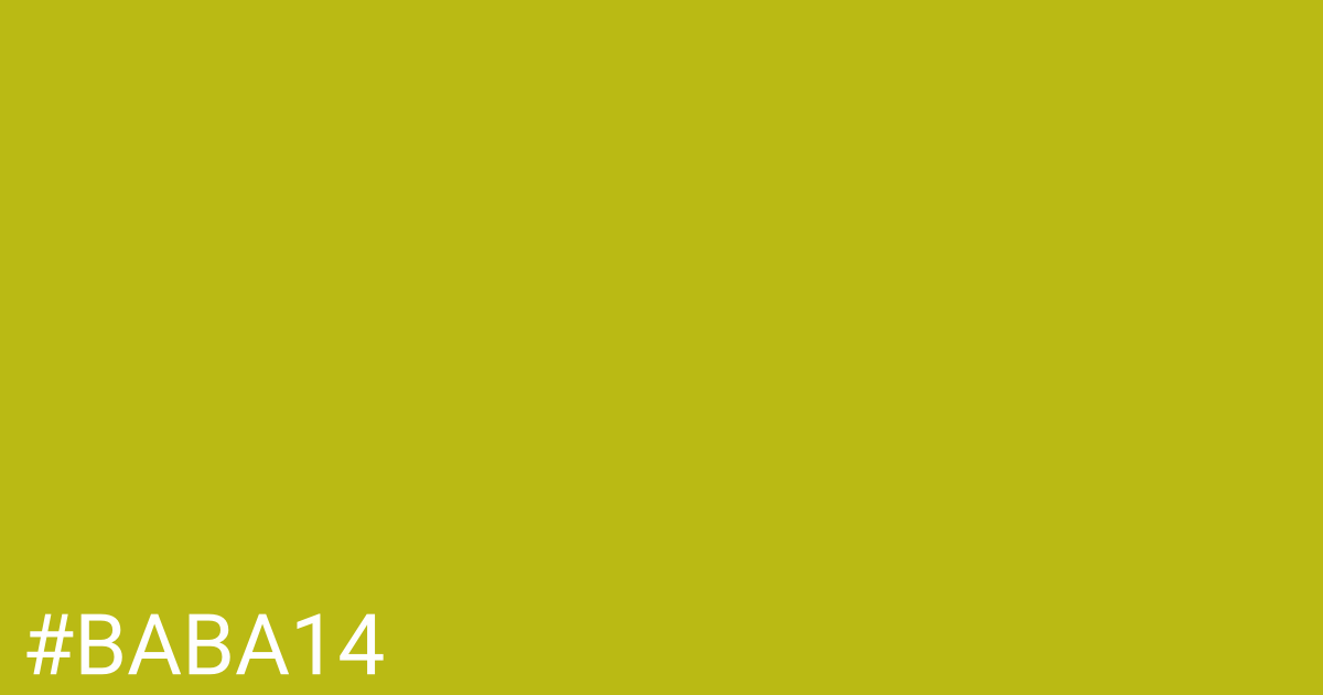 Hex color #baba14 graphic
