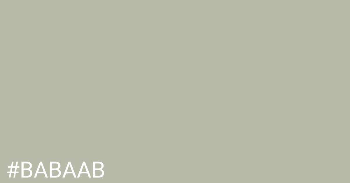 Hex color #babaab graphic