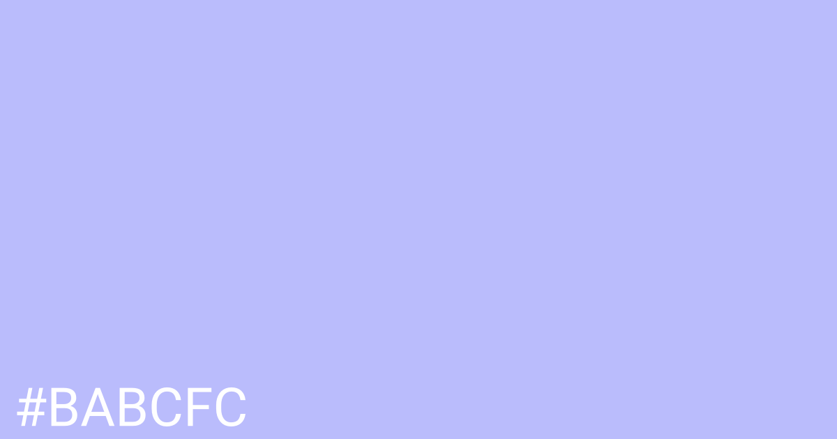 Hex color #babcfc graphic