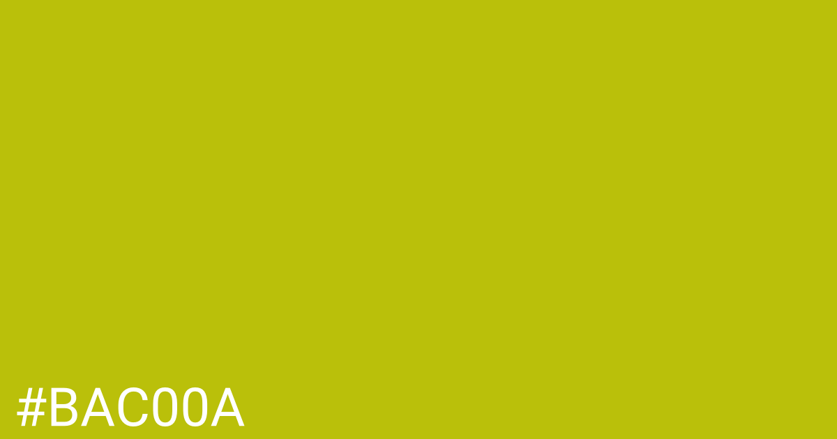 Hex color #bac00a graphic