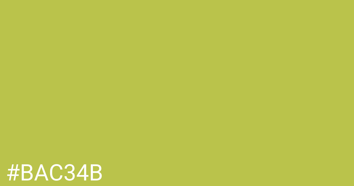 Hex color #bac34b graphic