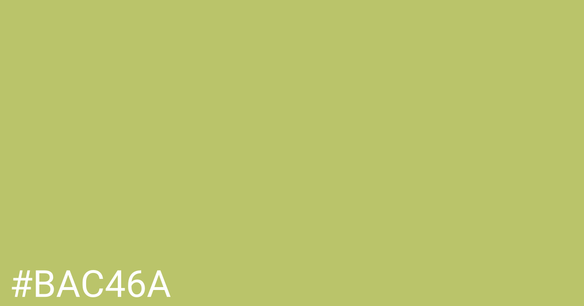 Hex color #bac46a graphic