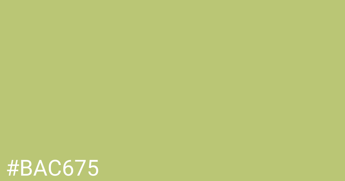 Hex color #bac675 graphic