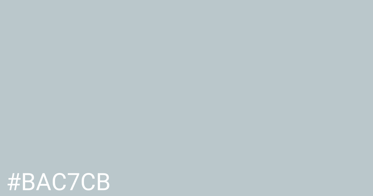Hex color #bac7cb graphic