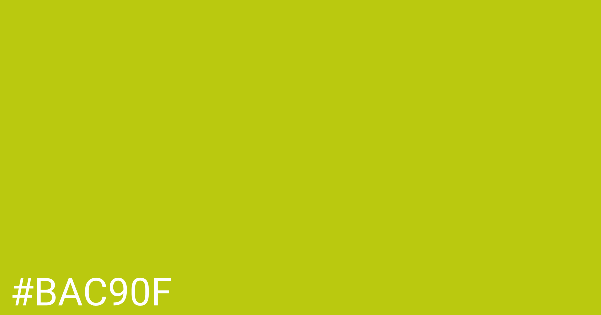 Hex color #bac90f graphic