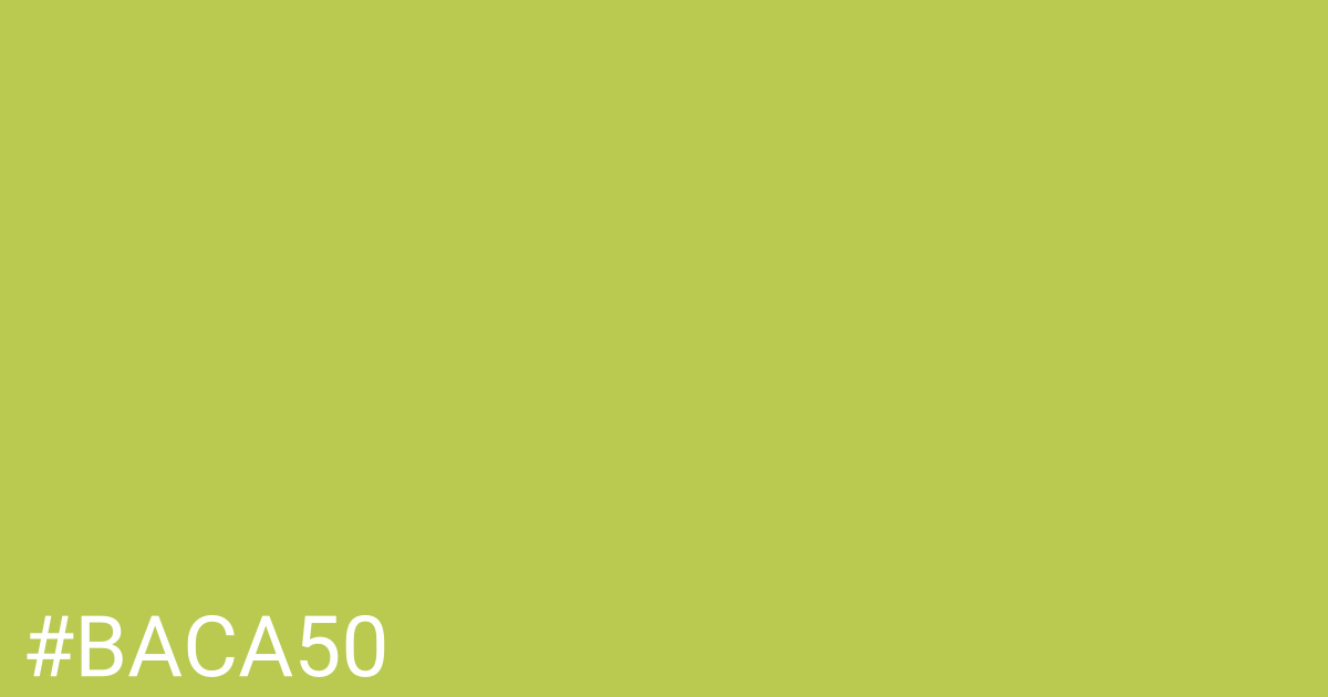 Hex color #baca50 graphic