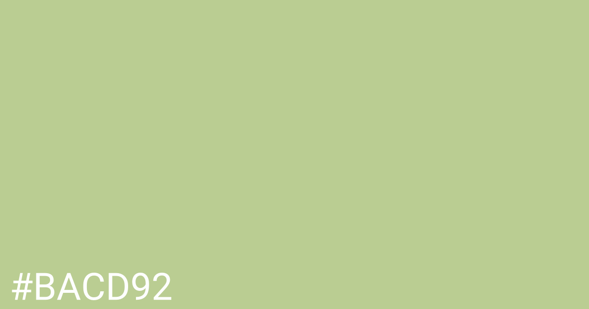 Hex color #bacd92 graphic