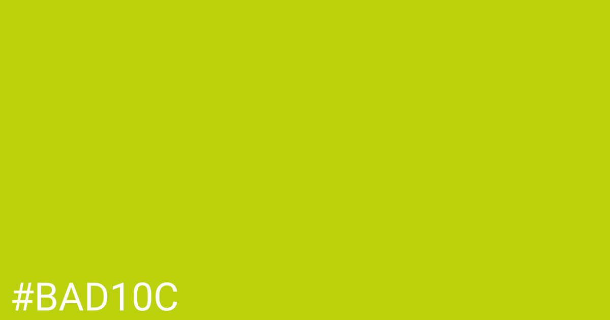 Hex color #bad10c graphic