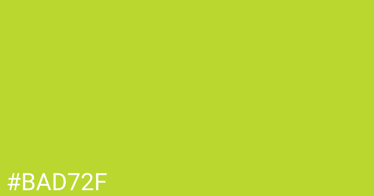 Hex color #bad72f graphic