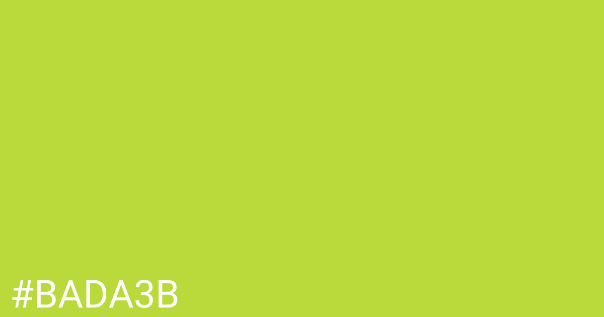 Hex color #bada3b graphic