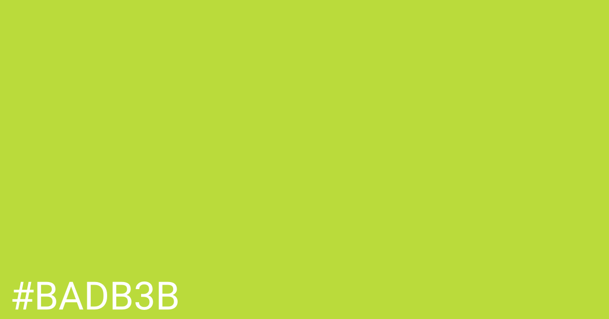 Hex color #badb3b graphic