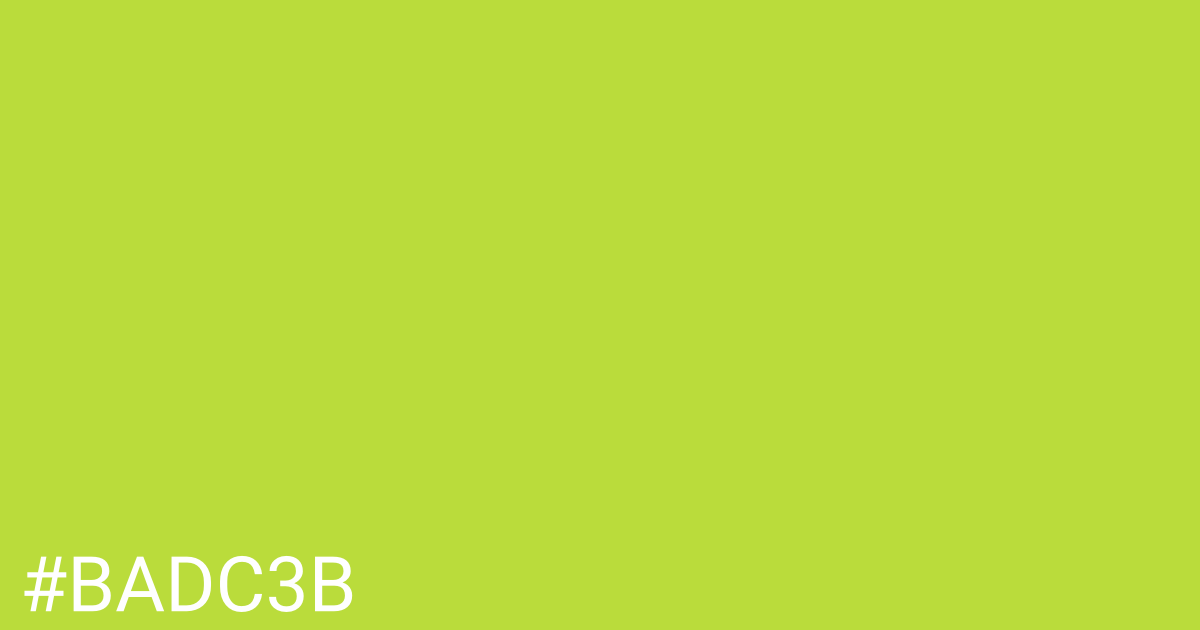 Hex color #badc3b graphic