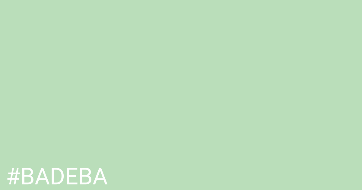 Hex color #badeba graphic