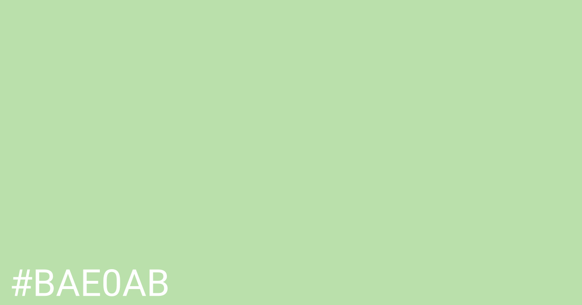 Hex color #bae0ab graphic