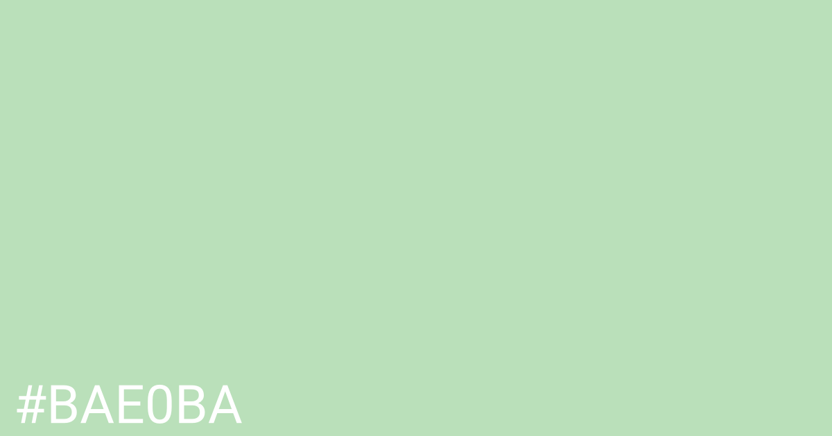 Hex color #bae0ba graphic