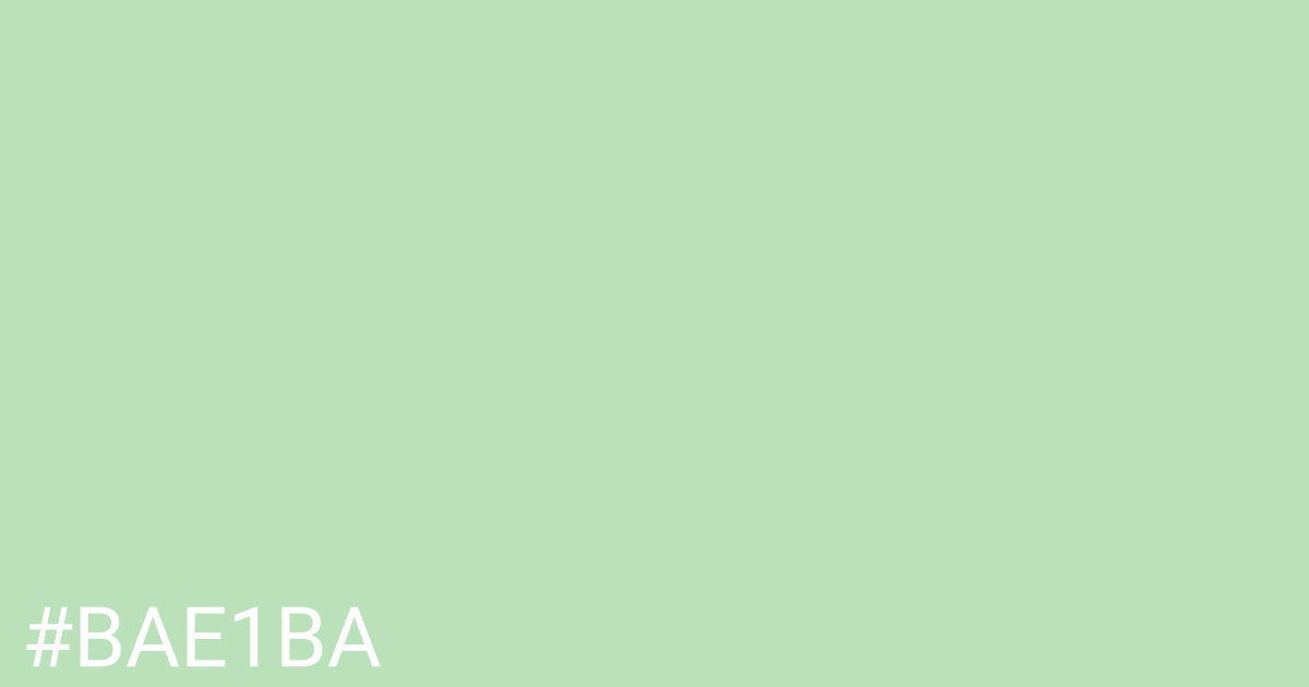 Hex color #bae1ba graphic