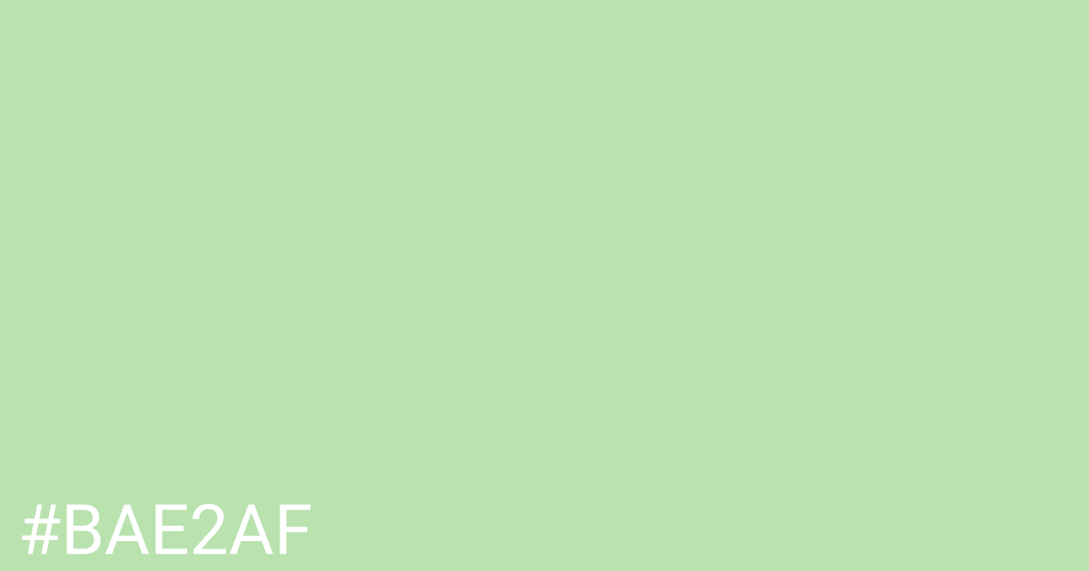 Hex color #bae2af graphic